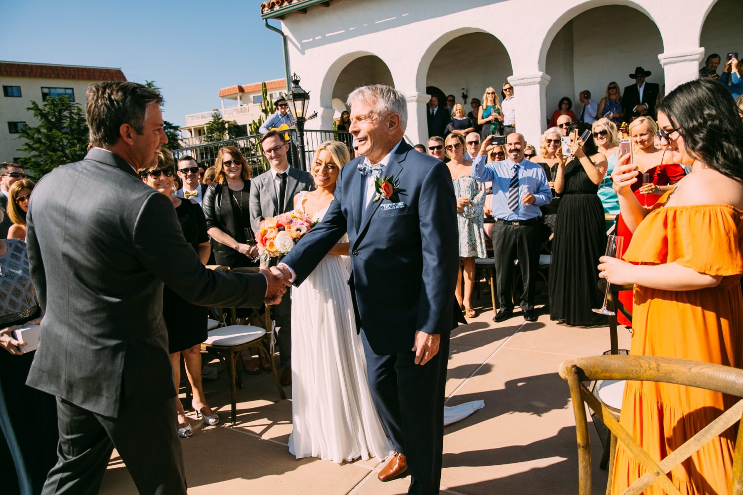 Wedding ceremony at Casa Romantica San Clemente